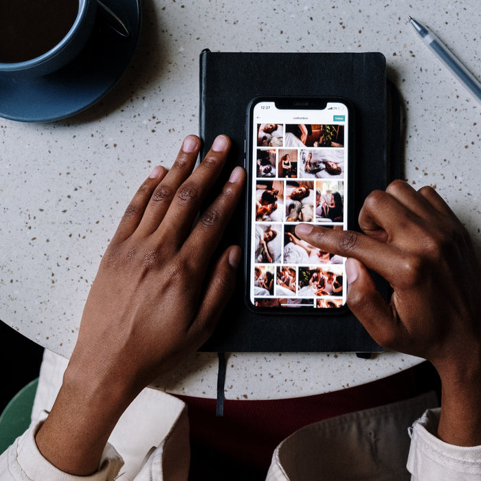 Woman-Learning-How-To-ADd-Captions-To-Instagram Videos