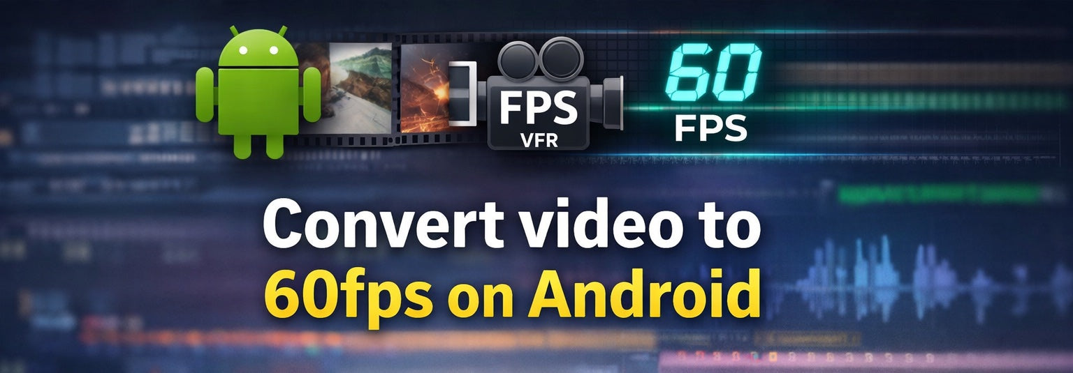 Convert Variable Frame Rate Video to Constant 60fps on Android — Mixcord