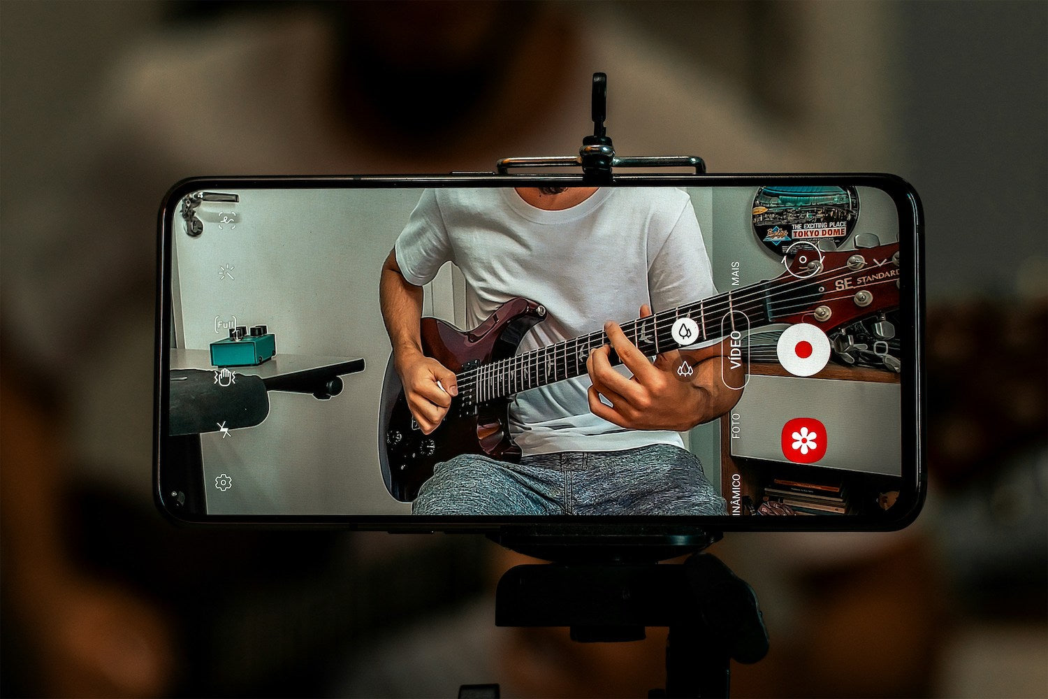 Create Reaction Videos on Android with PicPlayPost and MixCam.  Available on the Play Store.