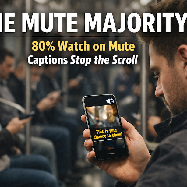 The Mute Majority: Why 80% of Social Viewers Won’t Hear Your Video (and How to Keep Them Anyway)